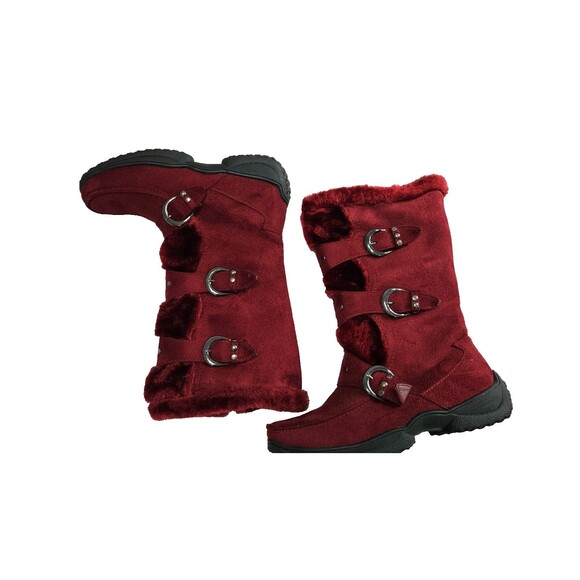 Forever Red Round Toe Buckle Closures Slip On Women's Snow Boots Size 8.5 - Picture 1 of 7